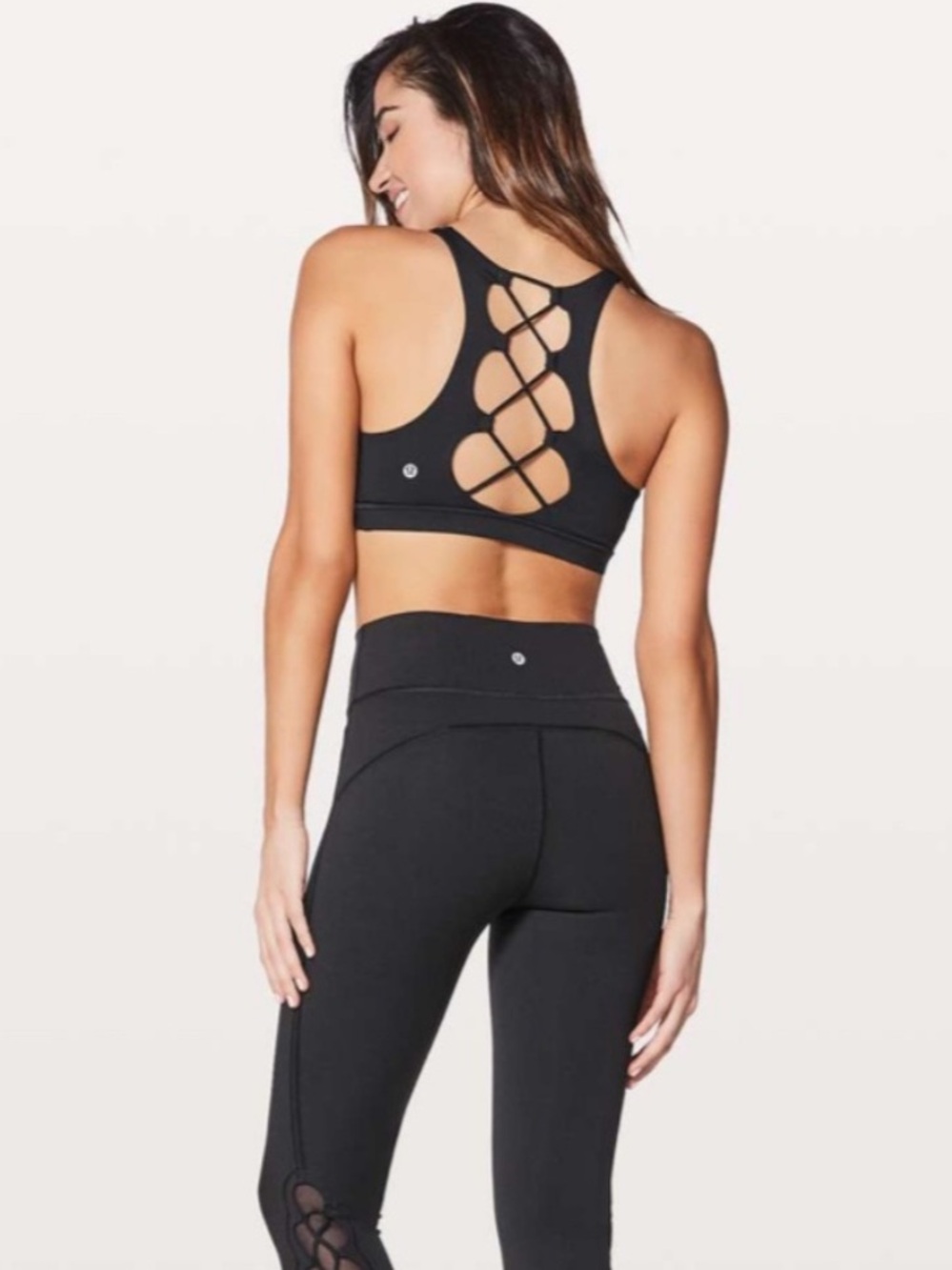 Lululemon Tied To It Bra in Black Sz 8